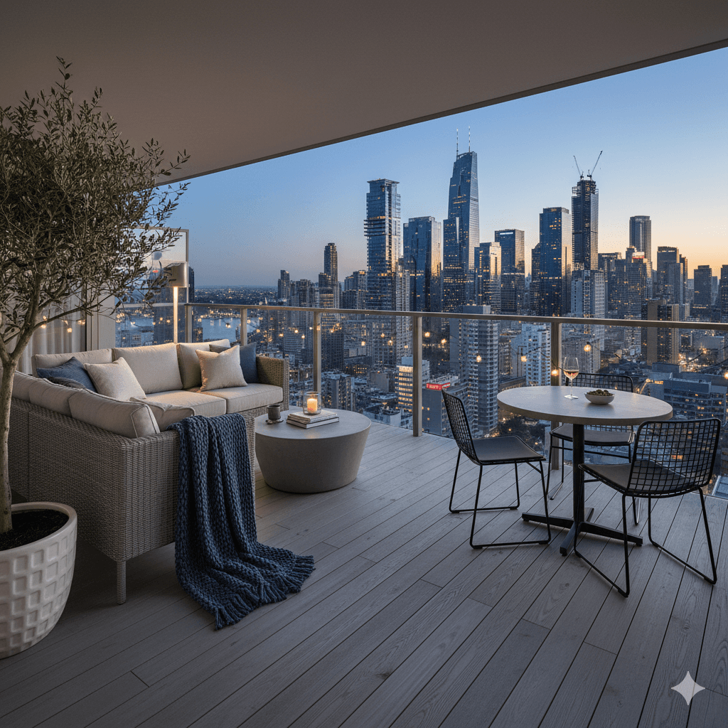 Balcon lumineux pour location courte durée