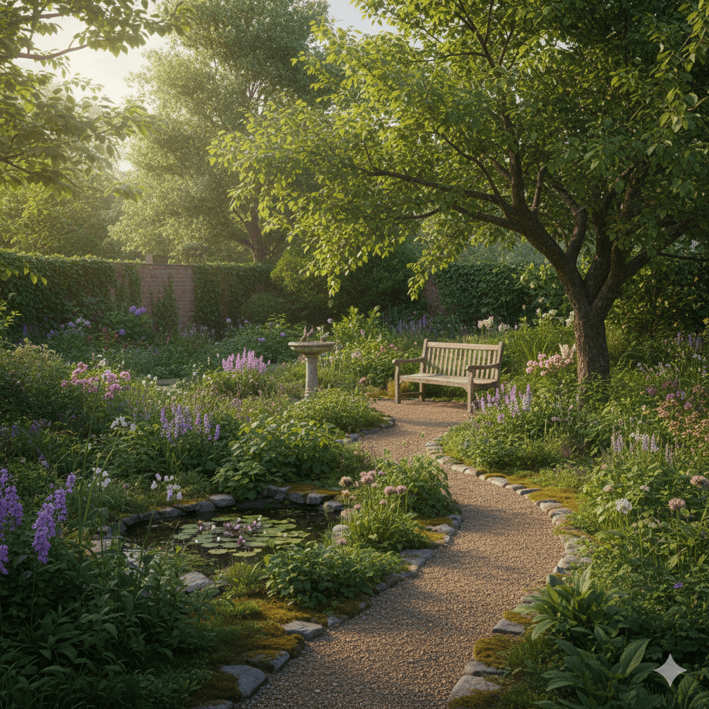 Jardin accueillant pour séjour en location courte durée